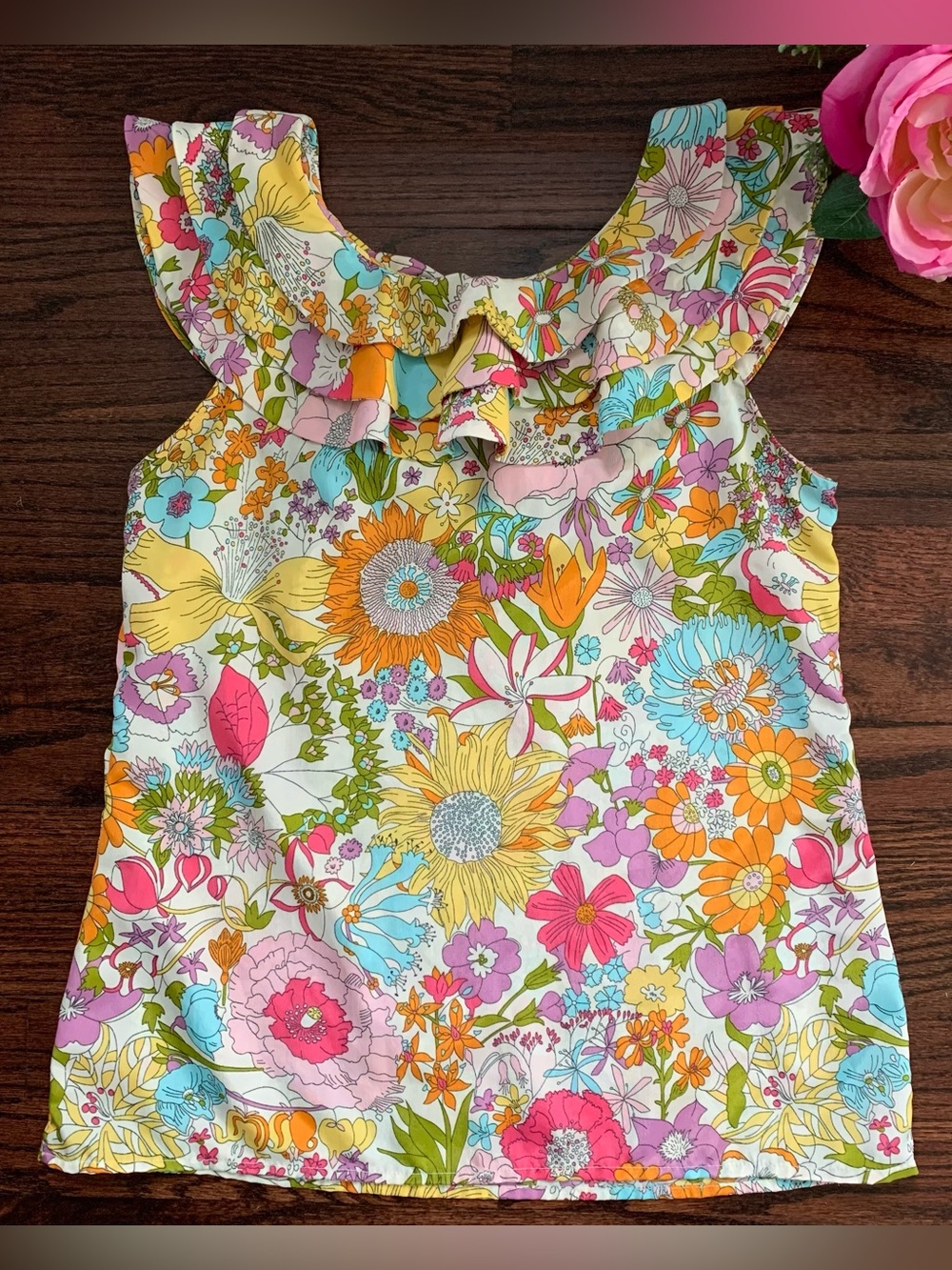 Liberty of London for Target ruffled top, size S - Picture 2 of 6